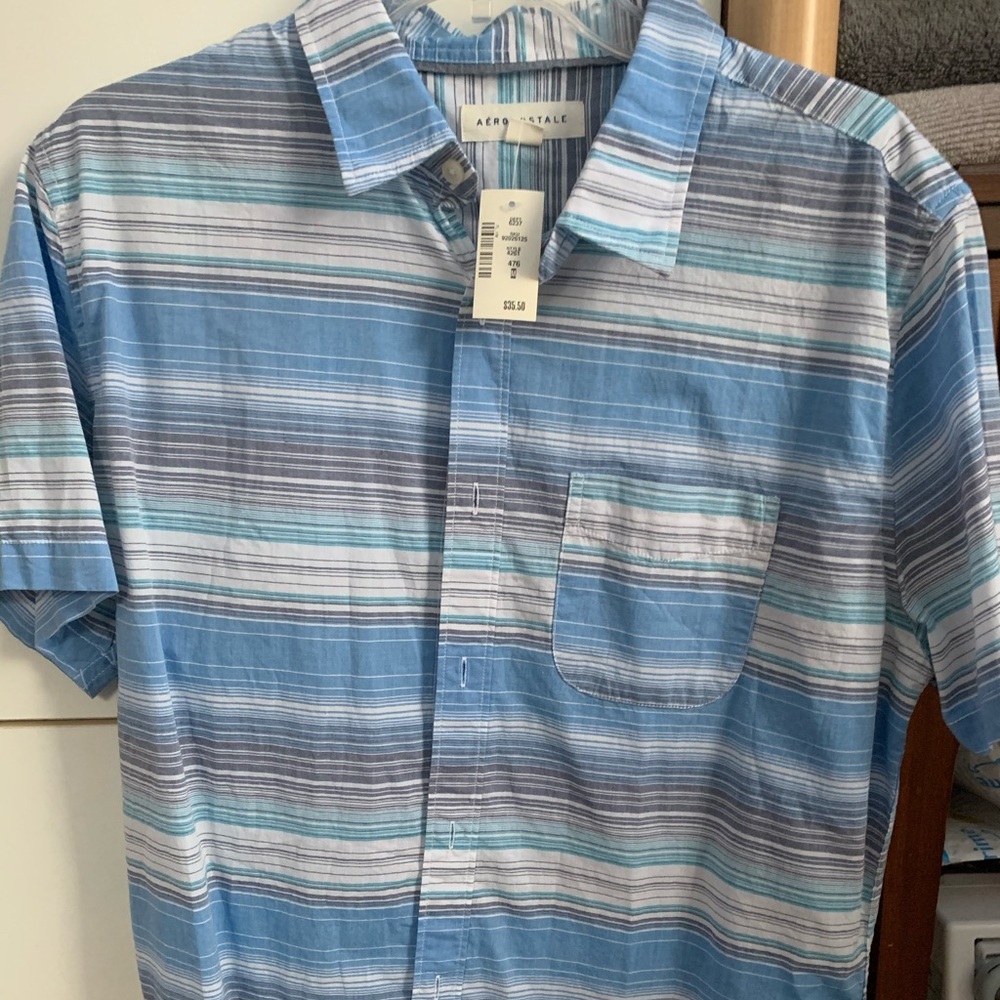 Men’s Brand New Aéropostale Short Sleeve Button Up